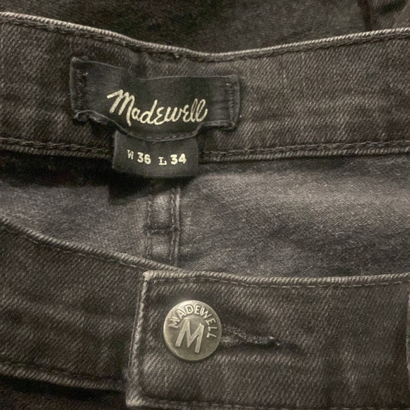 MENS MADEWELL BLACK SLIM LEG JEANS IN WASHED BLACK SZ w36xl34 - Picture 11 of 11